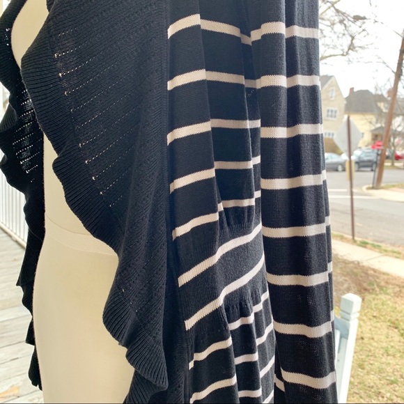 White House Black Market Long Striped Cardigan - Picture 4 of 8